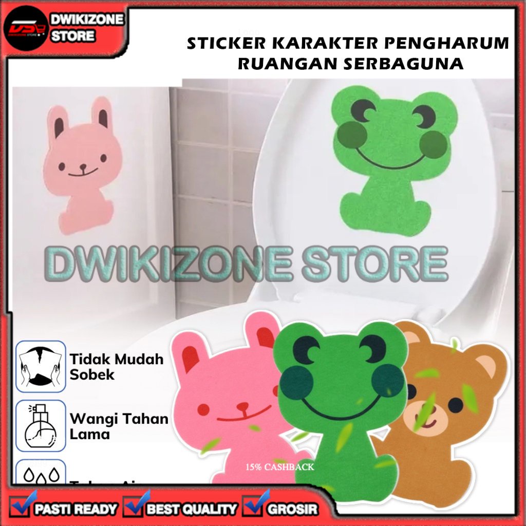 [GROSIR] STIKER STICKER PENGHARUM RUANGAN PENGHILANG BAU TOILET KAMAR MANDI KARAKTER  MOTIF MULTIFUNGSI SERBAGUNA