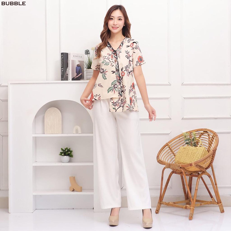 Evercloth Bubble Blouse Wanita Atasan Wanita Atasan Wanita Blouse