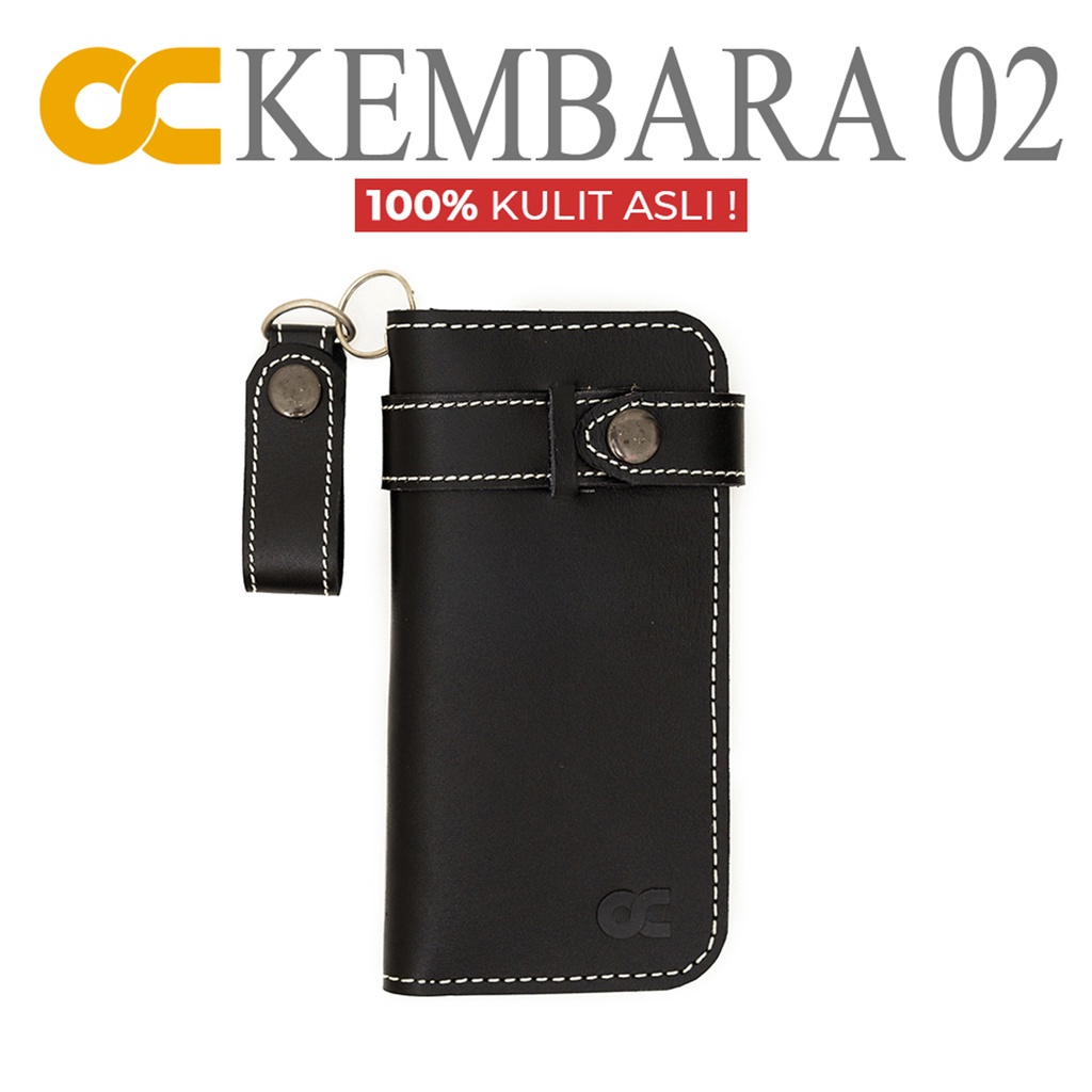 DOMPET PANJANG FULL KULIT ASLI 100% OC KEMBARA 02 KANCING LUAR PLUS PENGAMAN