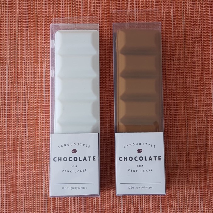 

LANGUO CHOCO BAR Silicone Pencil Case LG-30282 - White