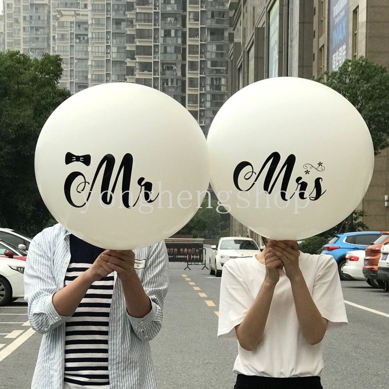 10pcs/set Mr &amp; Mrs Balon Latex Anniversary Engagement Party Wedding Dekorasi Lamaran Balon Bride Groom Properti Foto