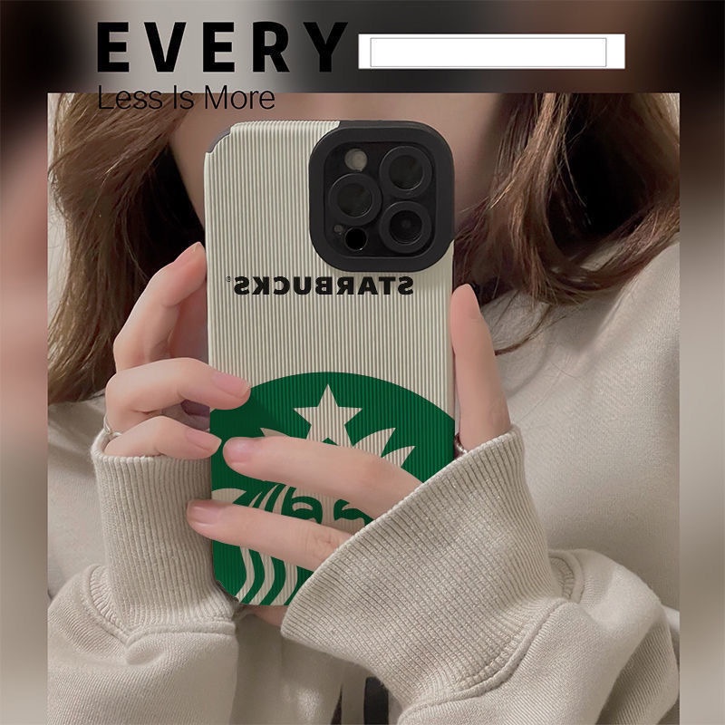 【Lamb Skin】SoftCase for IPhone 6S 7 Plus 8 Plus X XS XR XS Max 11 13 12 14 PRO Max 14 Plus 12 13 MINI Phone Case Starbucks