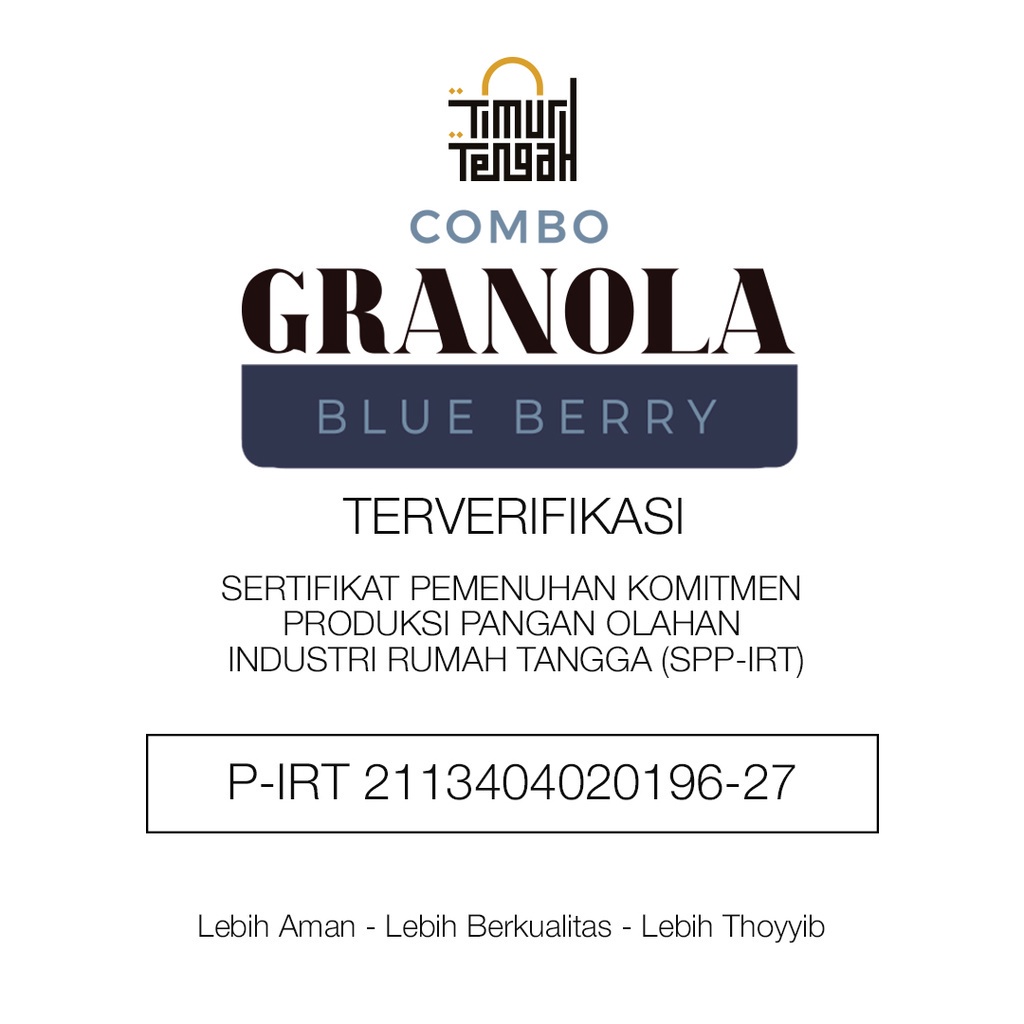 Timur Tengah Granola Blueberry 250 gr Sereal Makanan Sehat GARANSI ORIGINAL