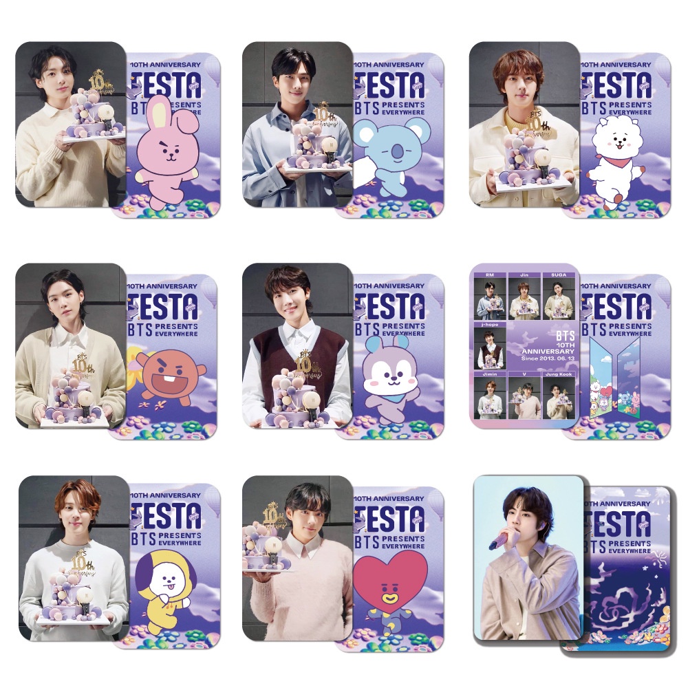 55pcs /box BT-S 10th ANNIVERSARY Photocards2023Kartu Lomo Seri FESTA Bangtan Boys Kpop Postcards