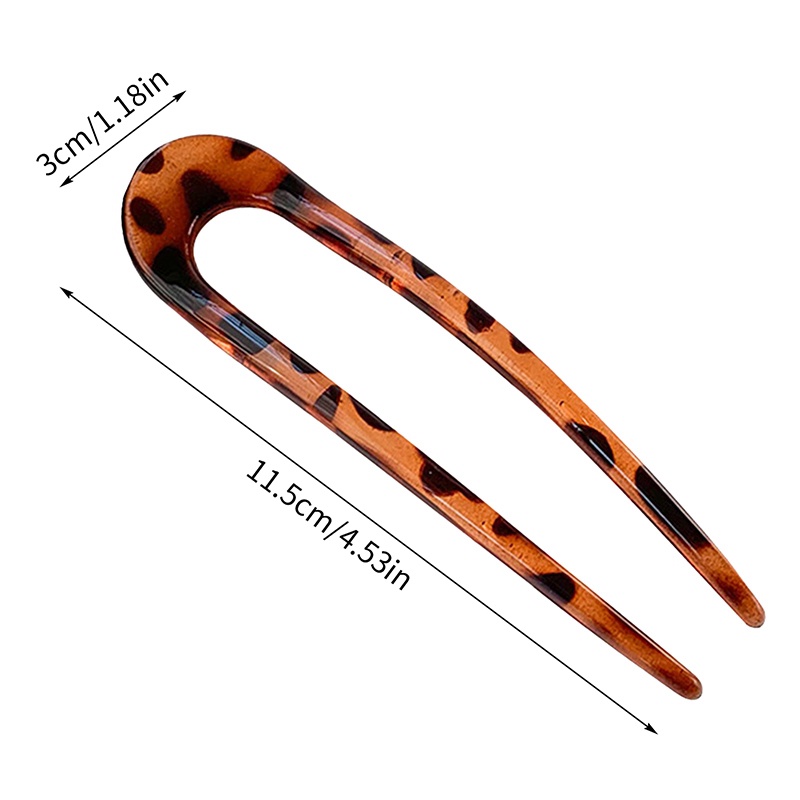 Influencer Asetat Jepit Rambut Gadis Bunga Berbentuk U Bola Kepala Piring Rambut Garpu Temperamen Sederhana Retro Hiasan Kepala