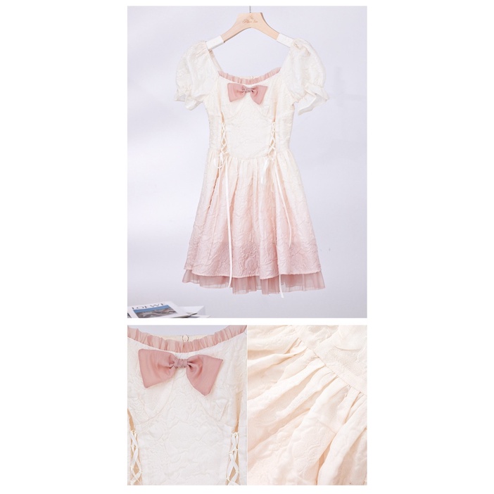 Kekinian Mini Dress Wanita Import Premium Gaun Wanita Gradasi Manis