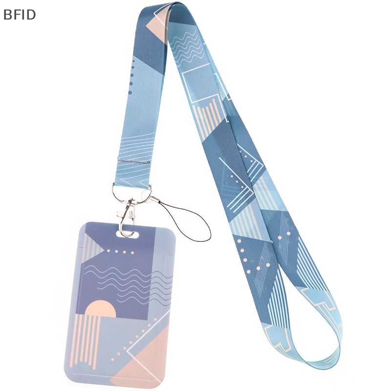 [BFID] Sederhana Lanyard Gantungan Kunci DIY Ponsel Leher Tali Lanyard ID Badge Holder Keychain Key Holder Belt Strap Rain Gay Tali Gantung [ID]