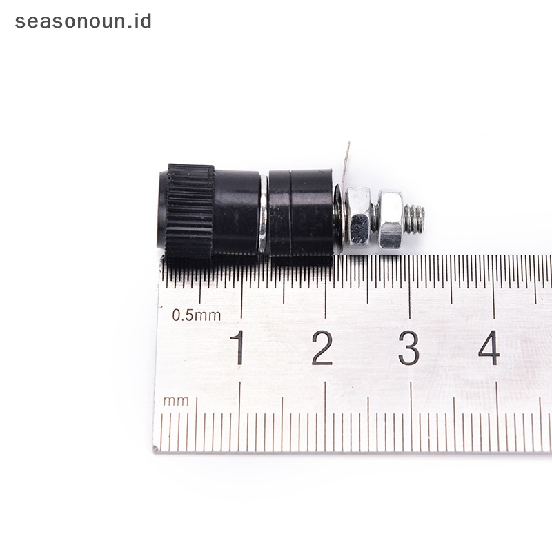 Rjmeasonoun 4pcs speaker amplifier terminal binding post banana plug socket konektor perempuan .