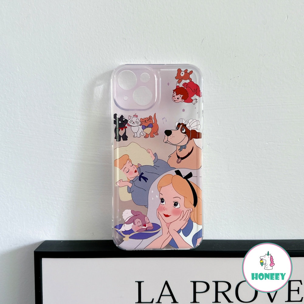 Luxury Cartoon Disney Alice Princess Alice In Wonderlands Phone Case for IPhone 11 13 14 12 Pro Max 14 Pro XR XS 7 8Plus Anti-drop Back Cover