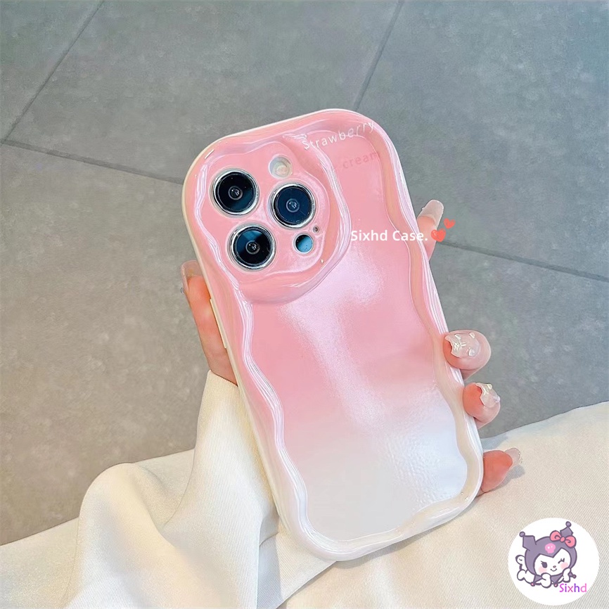 Realme C55 C35 C25Y C33 C30s C30 C21Y C25 C25s C15 C12 C11 C17 C31 C3 10 7 6i 5i 5 Narzo 30A 50i 50A Prime Fashion Gradient Wavy Edge Phone Case Soft TPU Protection Cover