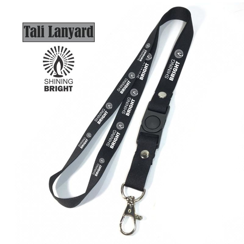 

lanyard SHINING BRIGHT tali lanyard DISTRO gantungan kunci name tag id card kartu nama / tali lanyard gantungan leher fullprint