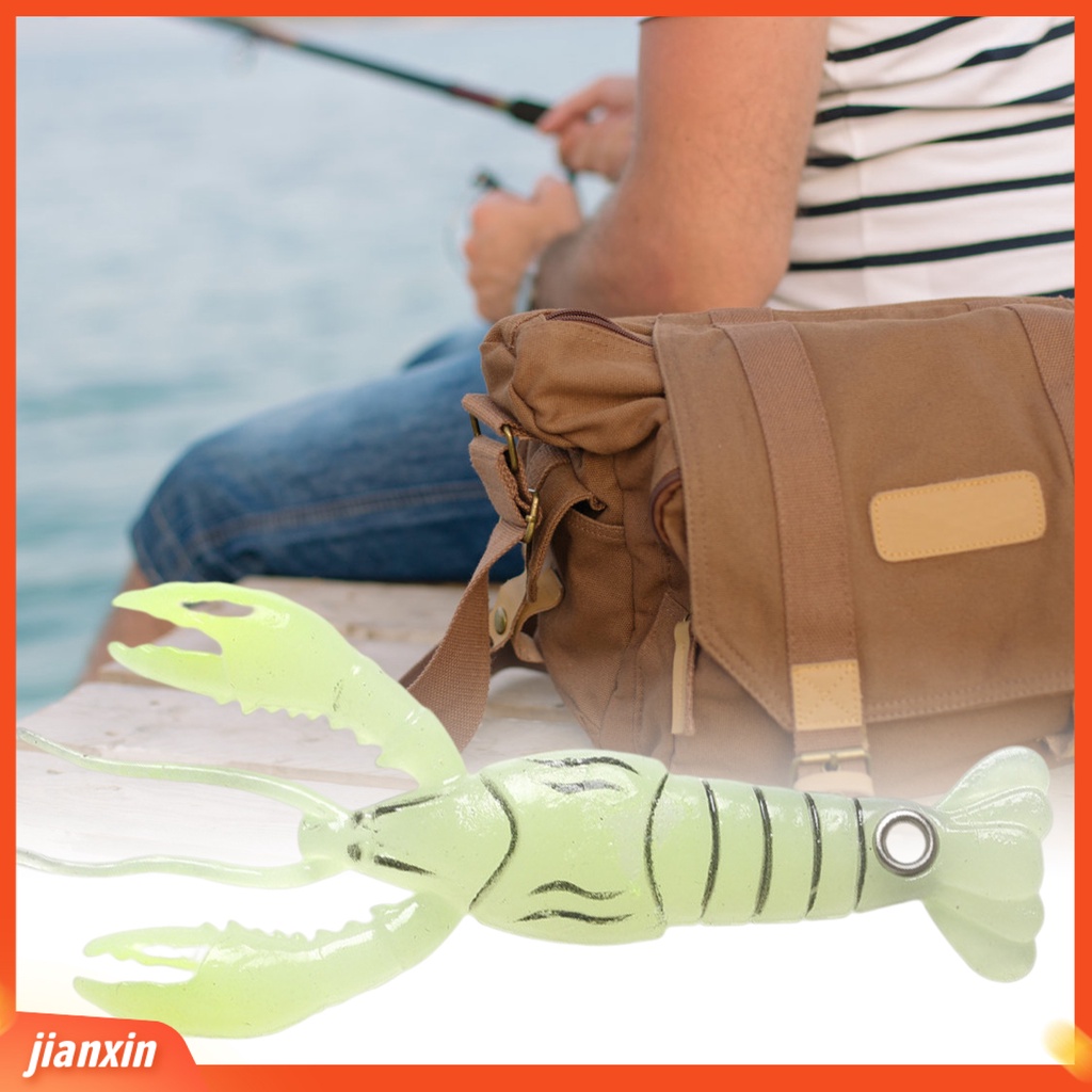 (In Stock) 9.5cm /6g Umpan Pancing Simulasi Tinggi Menggoda Penembus Kuat Luminous Liitle Lobster Shape Lembut Palsu Lure Fishing Tackle