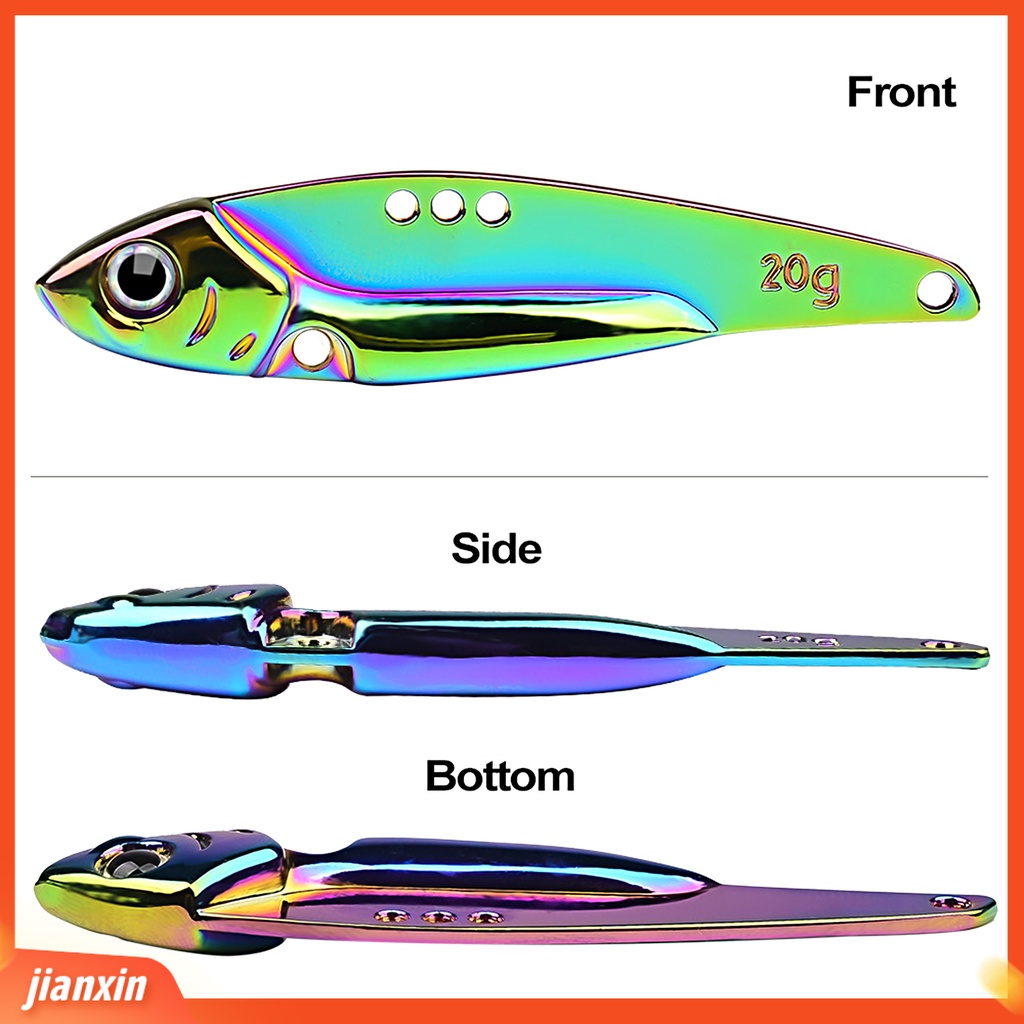 (In Stock) 5Pcs Pemikat Pancing 3D Fisheyes Warna Cerah Lapisan Reflektif Kait Tajam PP Kotak Disalurkan Penuh Lapisan Universal Panjang Pengecoran VIB Logam Buatan Umpan Peralatan Memancing