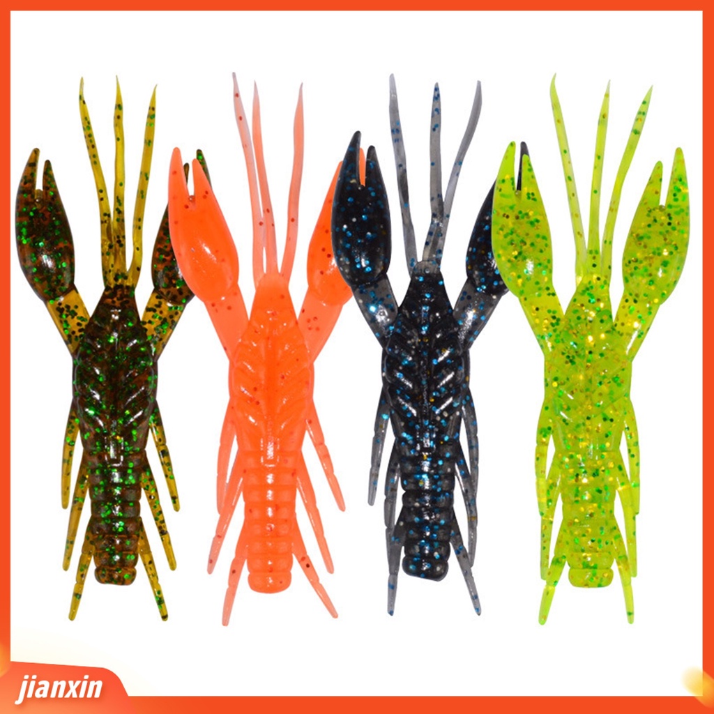 (In Stock) 4pcs /Set 8cm /5.5g Umpan Udang Buatan Bentuk Hidup Tahan Air Terlihat Pengerjaan Halus Memancing Portabel Seperti Udang Asli Umpan Pancing Fishing Tackle