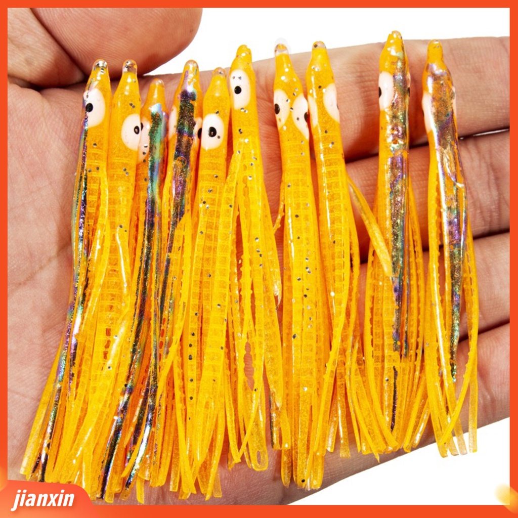 (In Stock) 10Pcs Umpan Cumi Luminous Praktis Banyak Digunakan Aksesoris Handal Buatan Memancing Memikat Alat Pancing