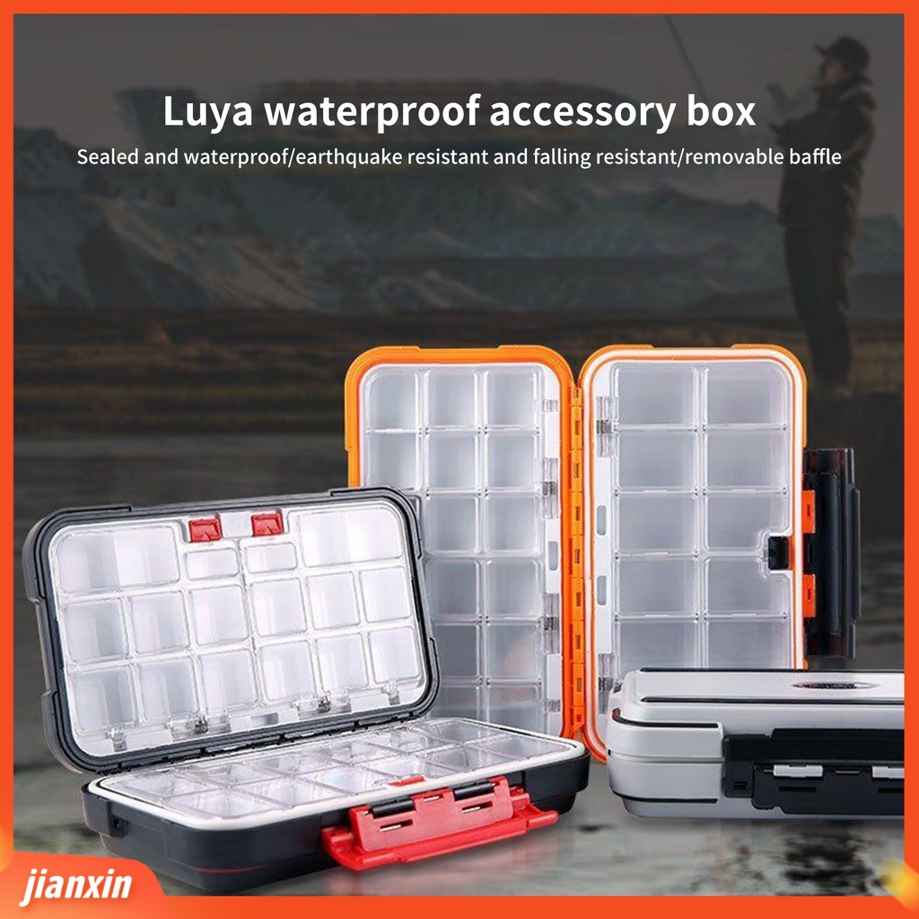 (In Stock) Lure Box Kompartemen Tahan Air Kapasitas Tinggi Anti-Tabrakan ABS Fishing Tackle Tools Storage Box Perlengkapan Angling