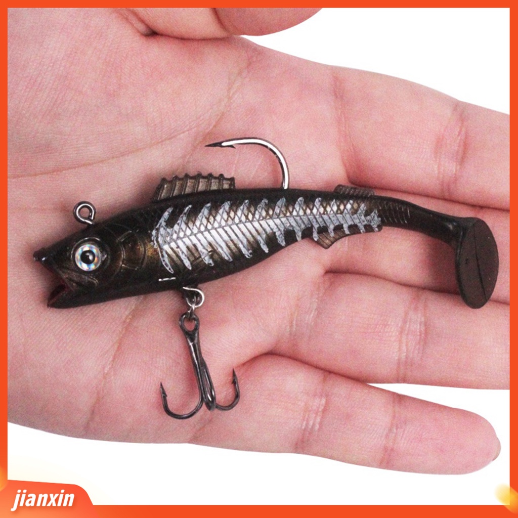 (In Stock) 10Pcs /Set 9cm 14g T-Shaped Tail Fishing Lure Kait Tajam Silikon Mulut Besar Popper Memancing Umpan Topwater Untuk Outdoor