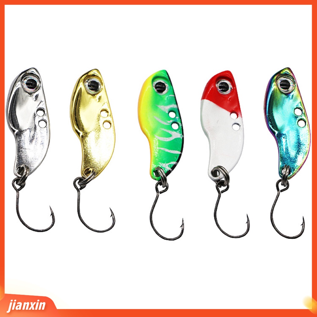 (In Stock) 5Pcs 28mm Mini Getar 3D Mata Memancing Umpan Logam Umpan Palsu Untuk Outdoor