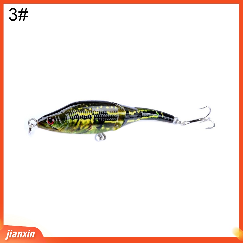 (In Stock) 9.5cm Dicat 3bagian VIB 3D Mata Bionic Memancing Umpan Umpan Keras Dengan Kait