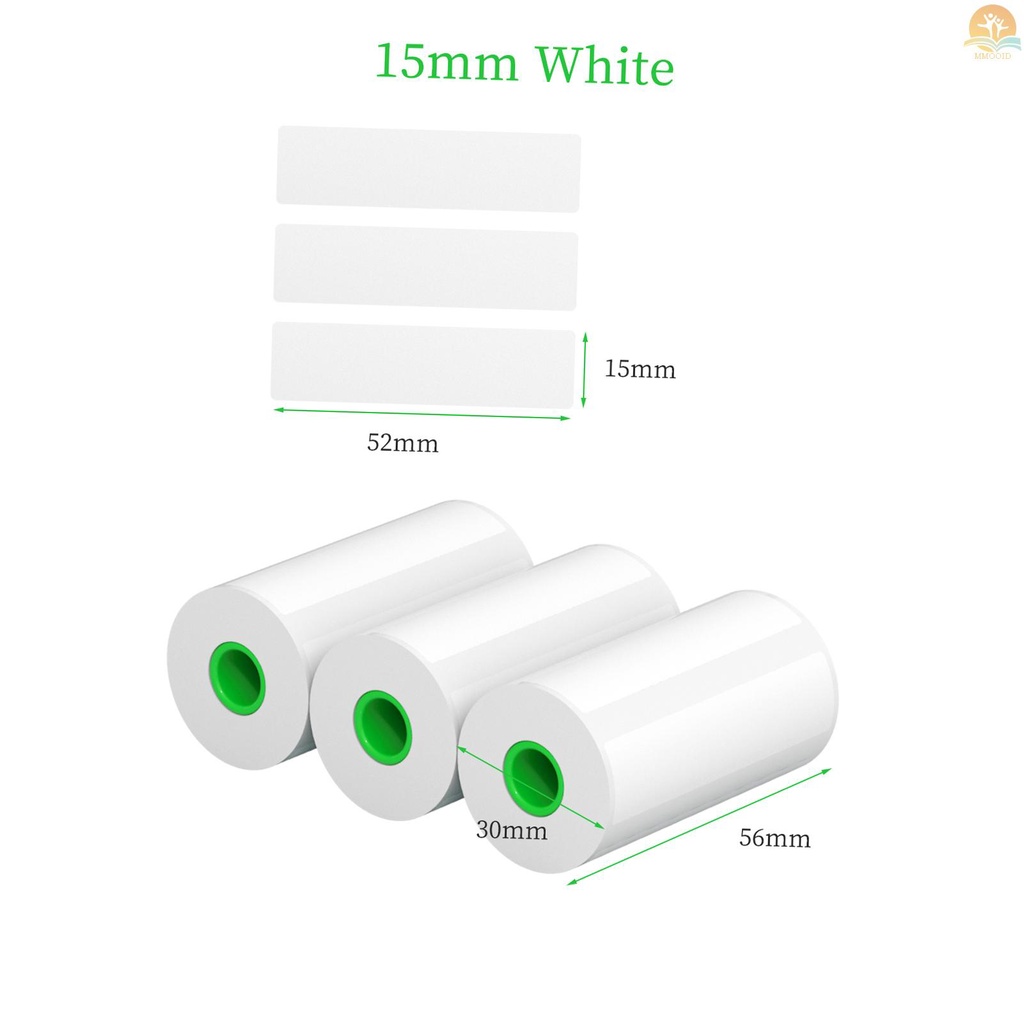 In Stock PeriPage 3roll Label Thermal Paper Sticker Self-Adhesive Printable Paper Roll Label Kertas Cetak Bening Tahan Air Tahan Minyak Anti Gesekan Untuk PeriPage A6/A9 /A9s /A9 Pr