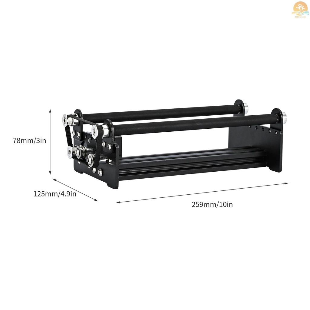 In Stock Rol Putar Grafir Laser Untuk Benda Silinder Dengan360° Sumbu Ukir Putar 5sambungan Penyesuaian Sudut Diameter Ukiran 18-120mm Kompatibel Dengan Ortur Atomstack Sc