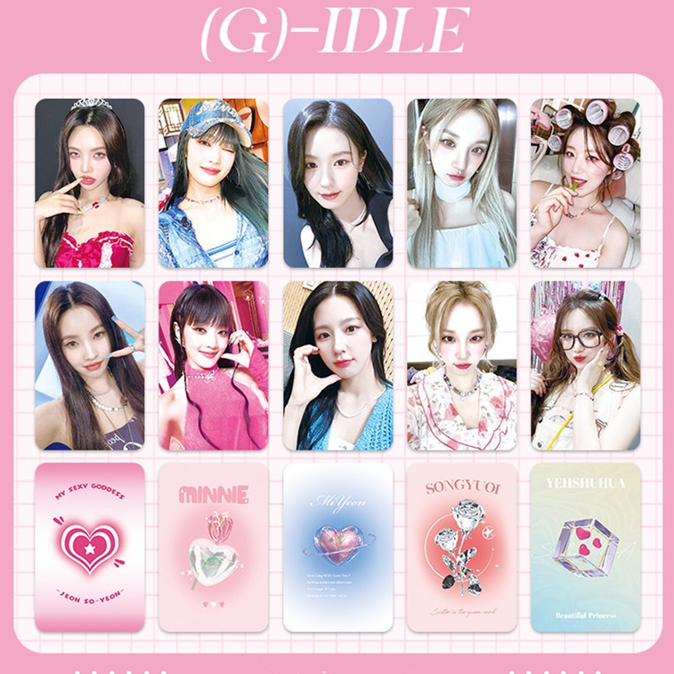 6pcs /set (G)I-DLE Photocards I FEEL Album Kartu Lomo GIDLE Member Solo Khusus Folio Kpop Postcards