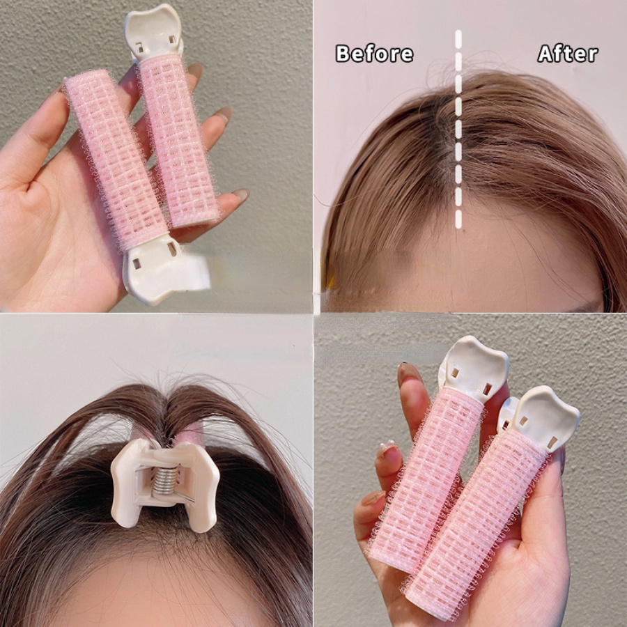 4pcs/set Rambut Berbulu Hair Clip Tanpa Jejak Poni Klip Keriting Alat Wanita Jepit Rambut Aksesoris Rambut