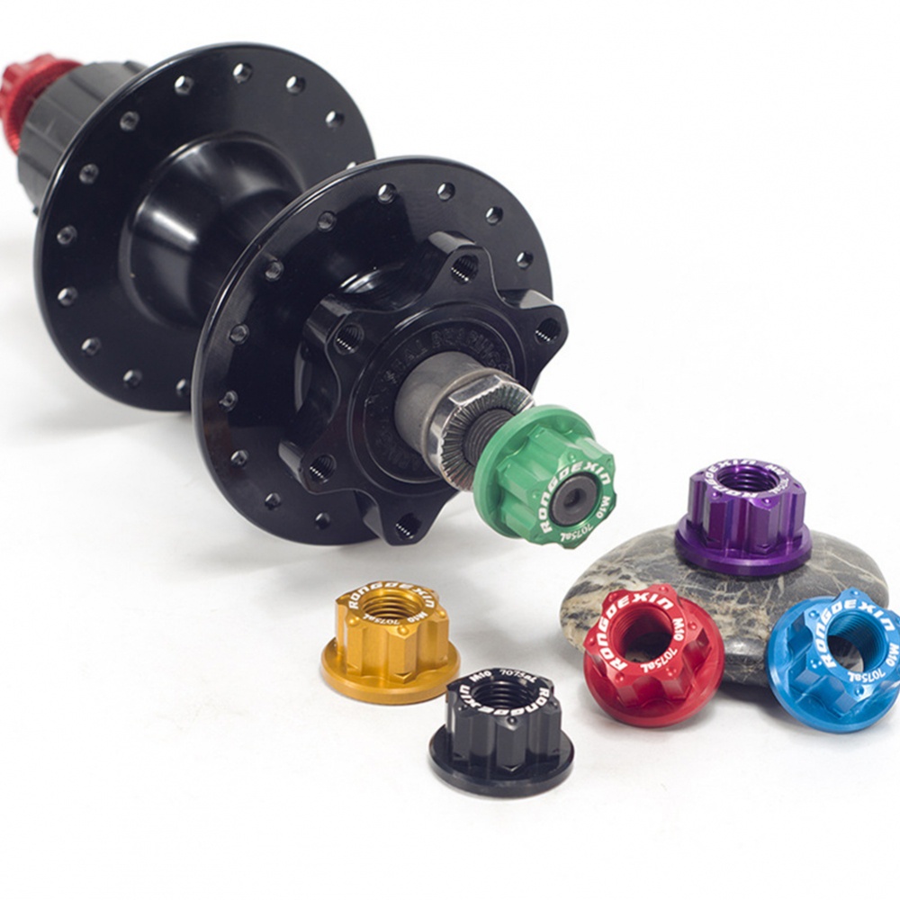 Mur As Roda Sepeda M10 Mur Roda Belakang Merah Tradisional As Roda Aluminium Alloy