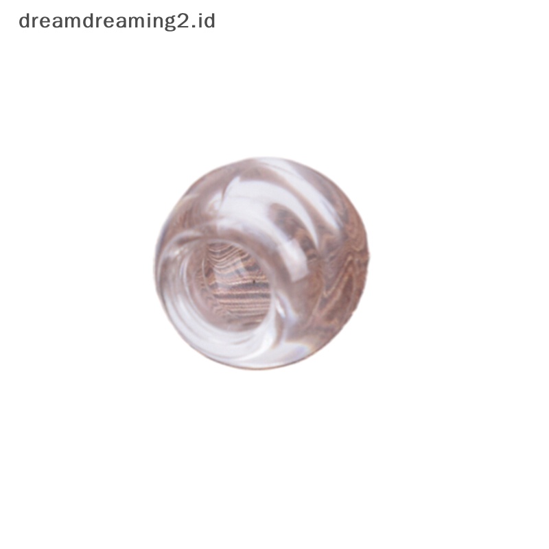 (drea) 100x Transparan Rambut Gimbal Cincin Rambut Kepang Manik-Manik Manset Klip Lubang 6mm //