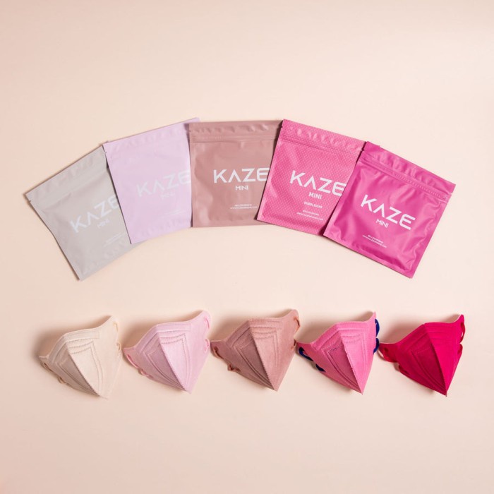 KAZE MASK PINK COLLECTION KN95 MINI KF94 1 BOX 10 PCS - Mini, 1 BOX