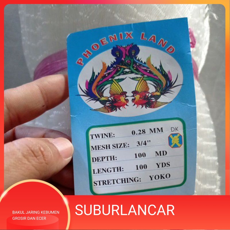 Jaring ikan 3/4 inchi 0.28 100md/100yds yoko jaring ikan bahan jala lempar jaring ikan kecil