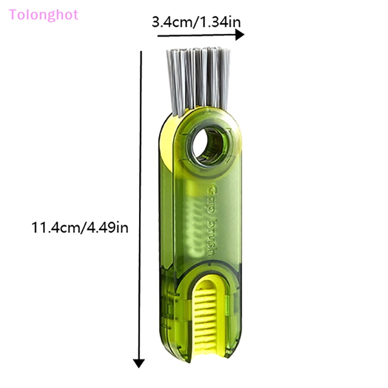 Tolonghot&gt; 3in1 Sikat Pembersih Celah Botol al Cup Cleaning Brushes Water Bottles Clean Tool Mini Silicone U-Shaped Brush well