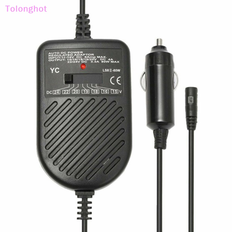 Tolonghot&gt; 80W DC Charger Mobil Laptop Notebook Adapter Adjustable LED Auto Power Supply 8colokan Yang Dapat Dilepas Charger Komputer Dengan Baik