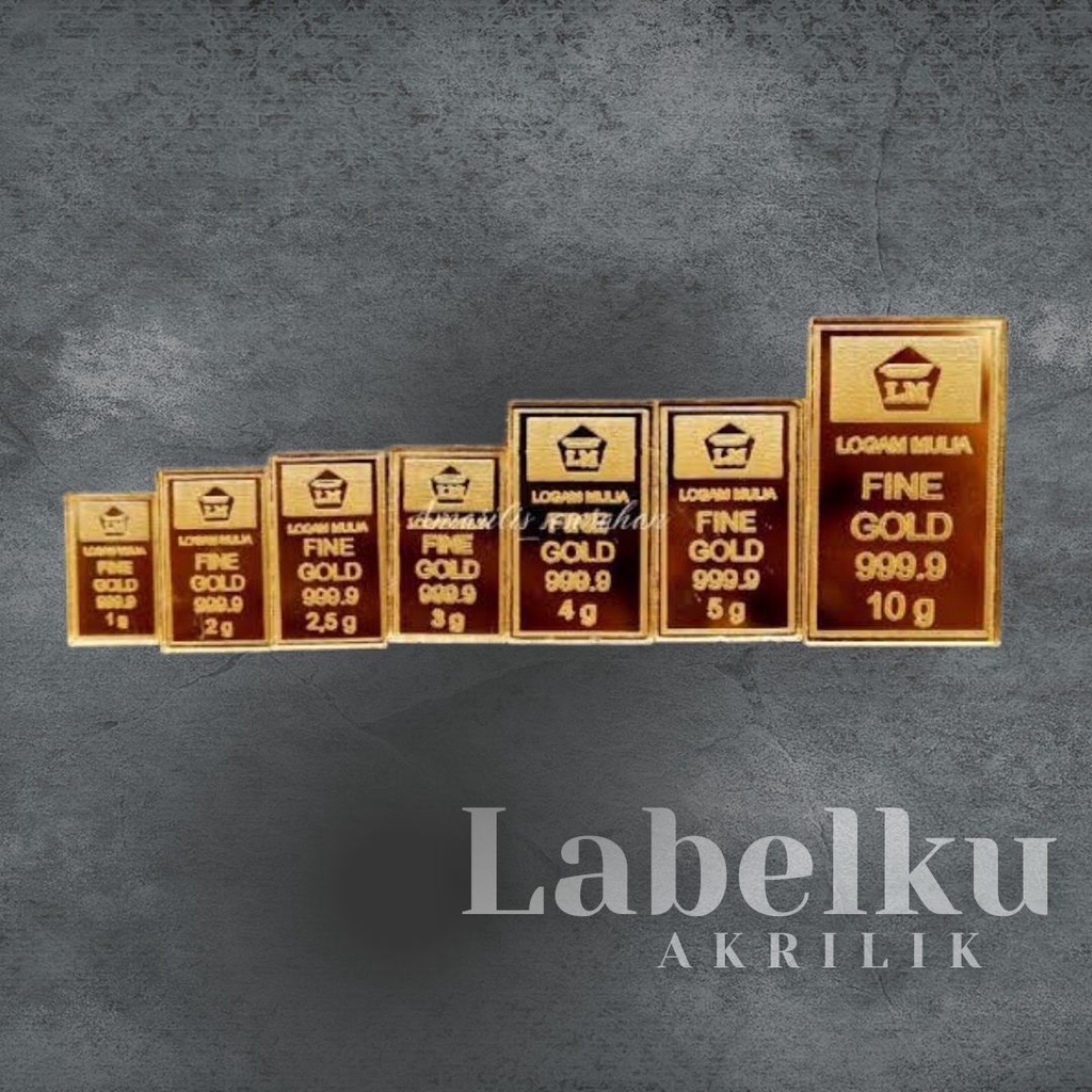 Replika LM UBS logam mulia emas akrilik aksesoris mahar seserahan gold 0.5gr - 25gr REPLIKA EMAS ANT