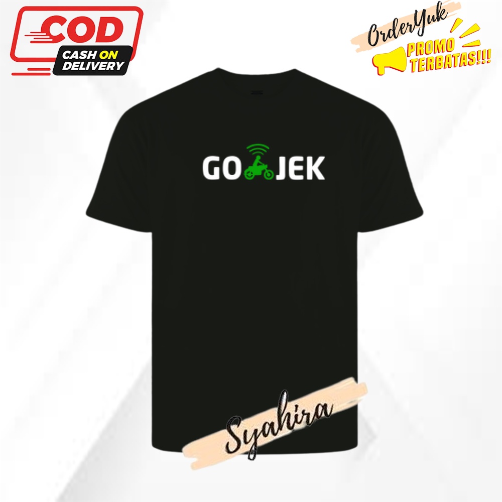 Baju kaos Lengan Pendek Distro Gojek Quality Premium T-Shirt Pria Wanita Dewasa dan Remaja Terbaru T