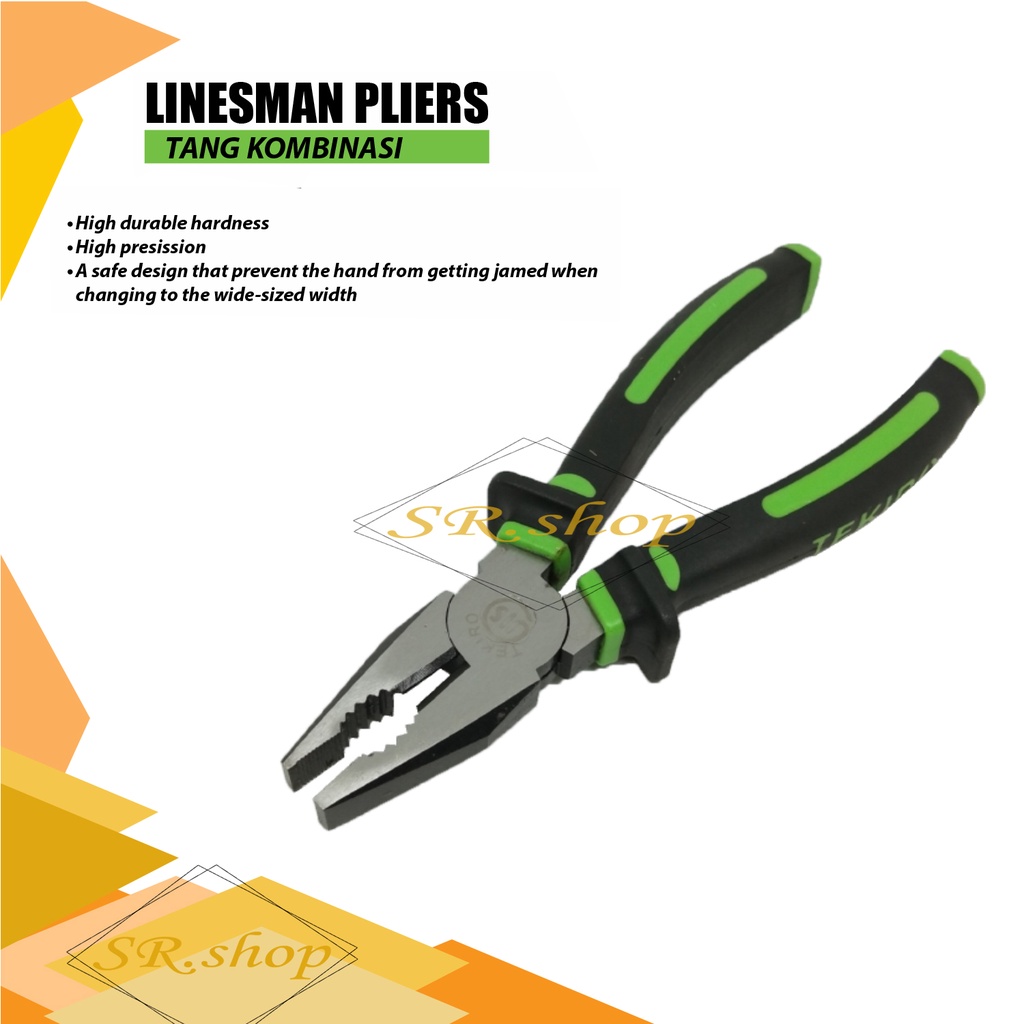 Tekiro Tang Kombinasi 7" tang biasa, tang potong kabel, tang jepit, TANG JEPIT, TANG TEKIRO