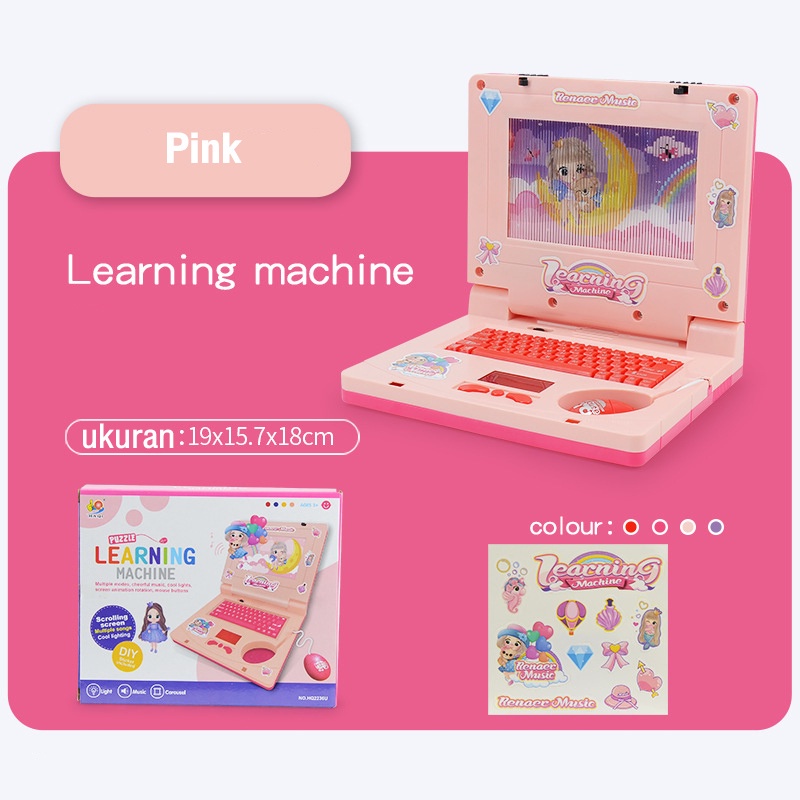 B66 Mainan Laptop Anak Alat Bantu Belajar Learning Machine Notebook Laptop Mainan Edukasi Anak Laptop Mainan Mini