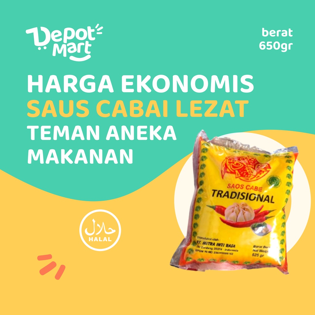 

Saos Cabe Tradisional 650 gr - Saus Cabai Murah