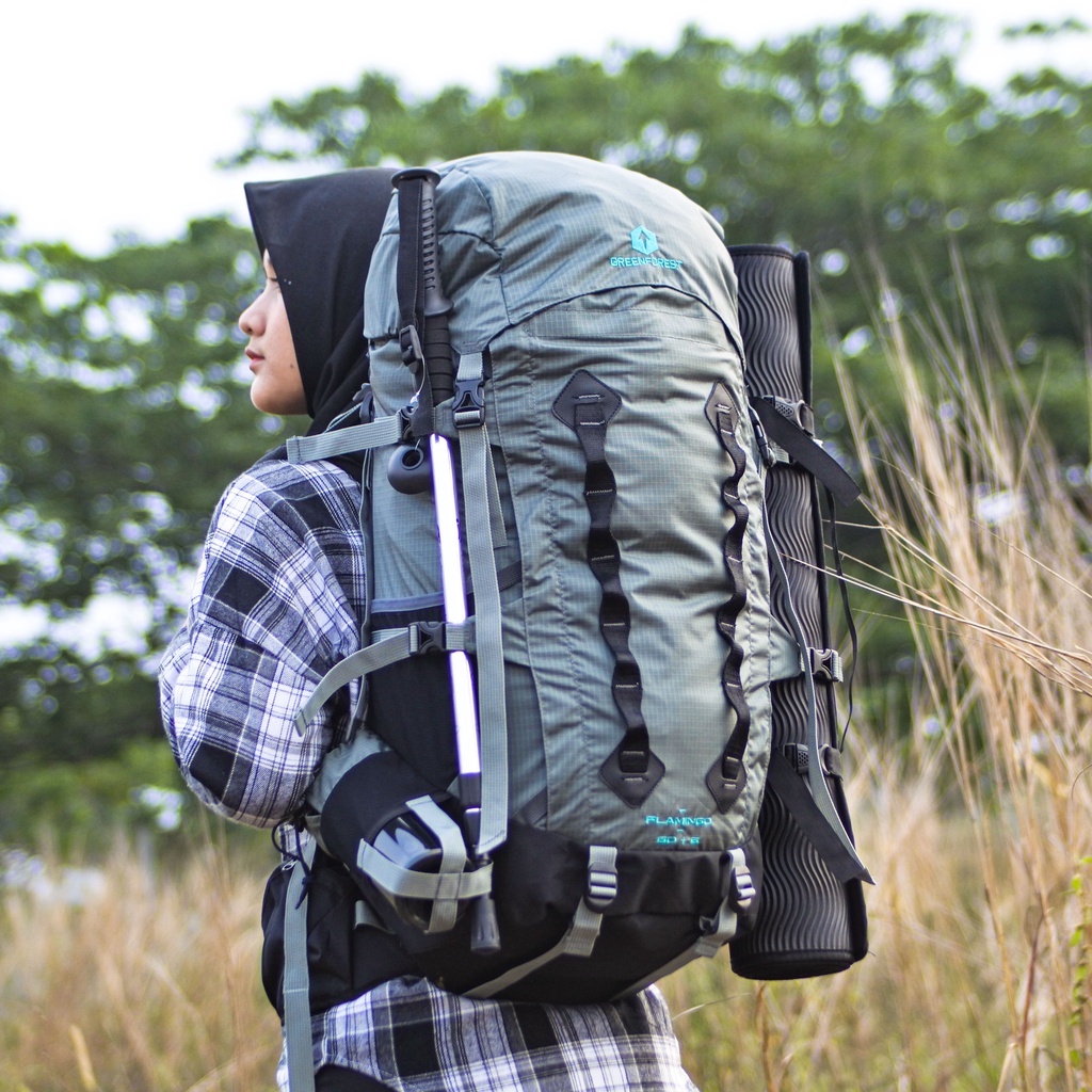 Greenforest Flamingo Tas Gunung Carrier 50 + 5L Free Raincover Original