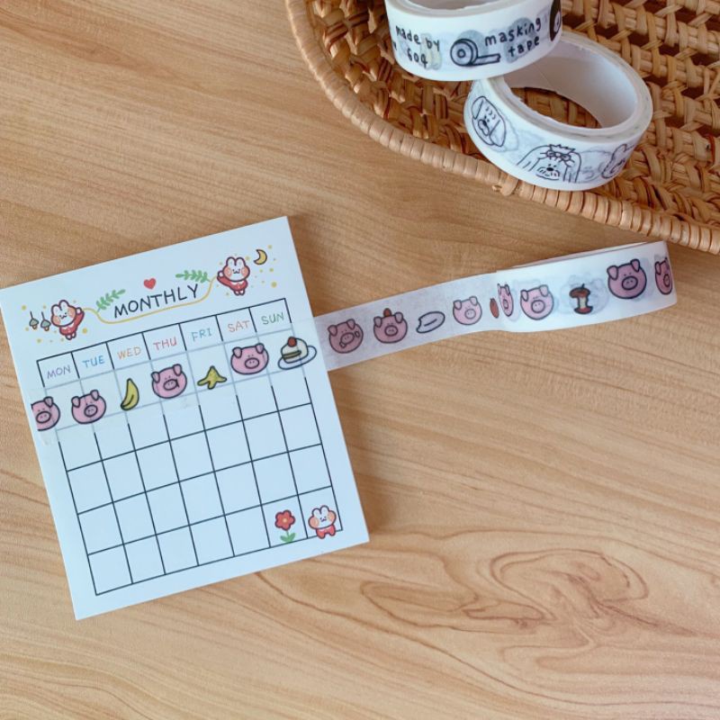 

washi tape selotip motif - dekorasi planner Journal- lucu [thehanscorner] 3