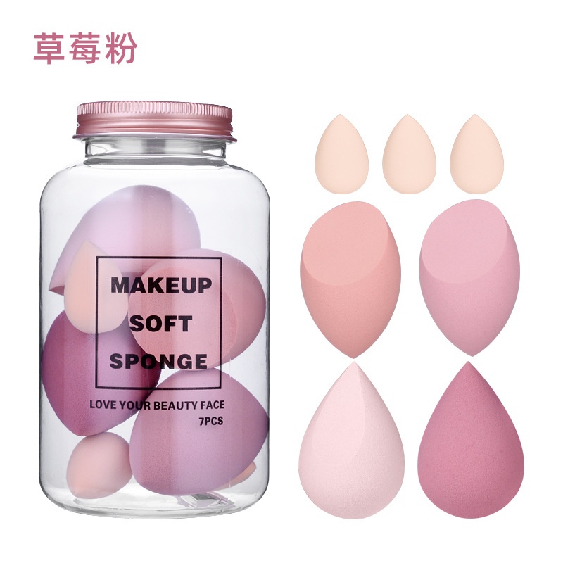 MAANGE Set Bedak Makeup dengan Wadah Telur, Spons Lembut untuk Bedak Cair, Krim, dan Bedak1466