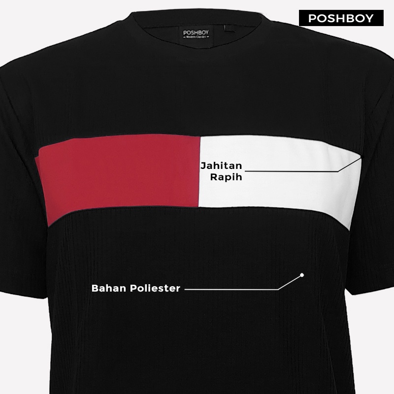 POSHBOY Kaos Pria Lengan Pendek Size S-XXL Miyama Modern Classic Polyester OF-705