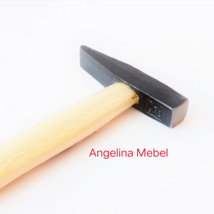 Palu Lancip Gagang Kayu - Palu Tukang Lancip 100 gr / Palu Kaca Hammer Triplek Gagang Kayu