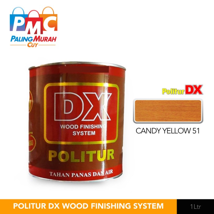 Politur DX Wood Finishing System 1L Politur Kayu - Kuning 51