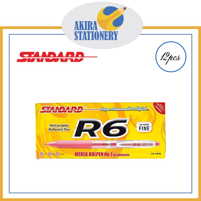 

PULPEN / PEN / PENA STANDARD R6 12PCS - Hitam