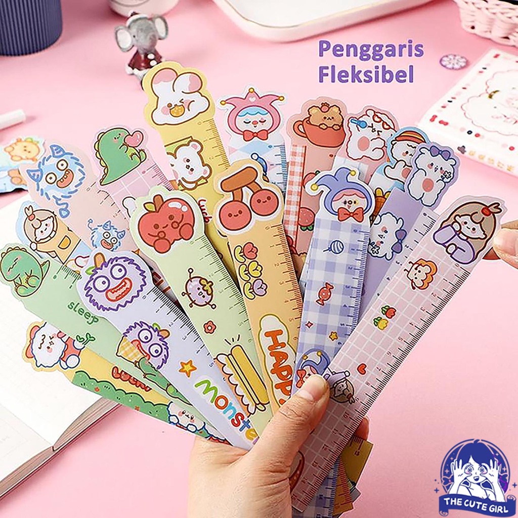 

1pc Penggaris Elastis 15 cm / School Ruler Penggaris Lentur Fleksibel Kartun - Stzoinario