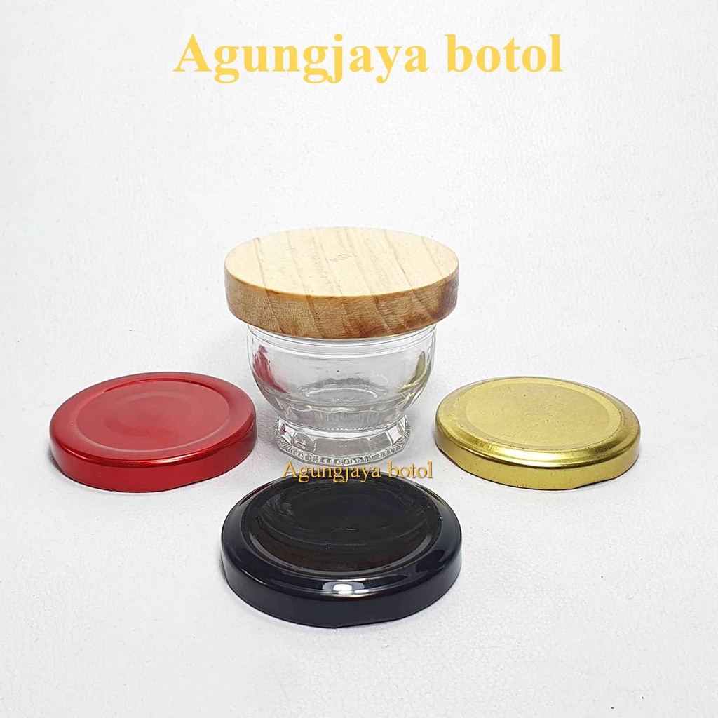 Jar Kaca 50 Ml Lilin Clear / Jar Lilin / Jar Madu / Jar Selai / Jar Coklat / Jar Puding / Jar 50 ml