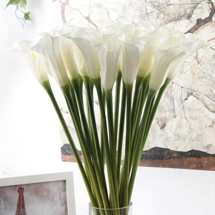 Sale BUNGA BESAR CALLA LILY LATEX CALA LILI ARTIFICIAL JUMBO DEKORASI Termurah