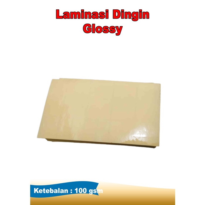 

laminasi laminating dingin 100gr glossy dof A3 Roll - A4, Glossy