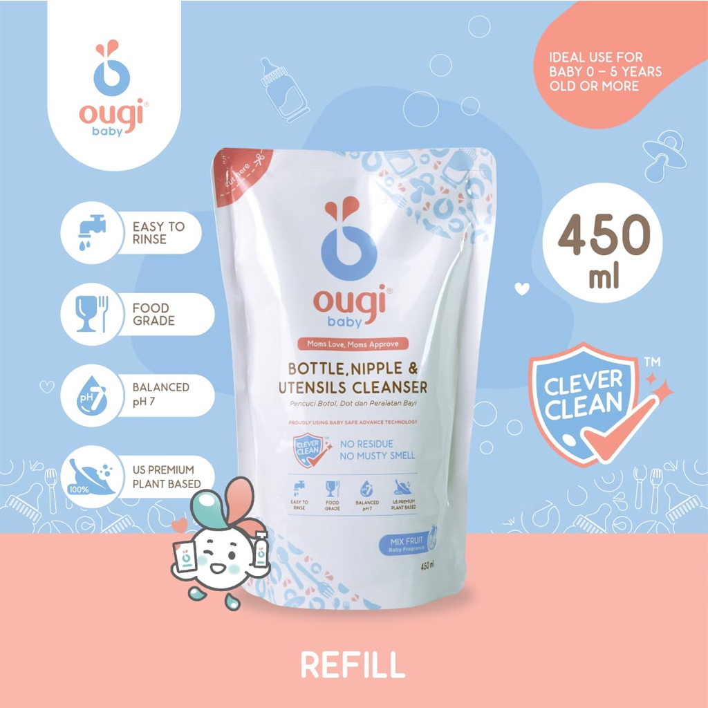 Ougi Baby Bottle, Nipple, & Utensils Cleanser